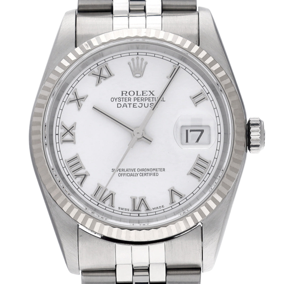 DATE JUST 16234 F (made around 2004) White ROLEX Men's [Pre-Owned].