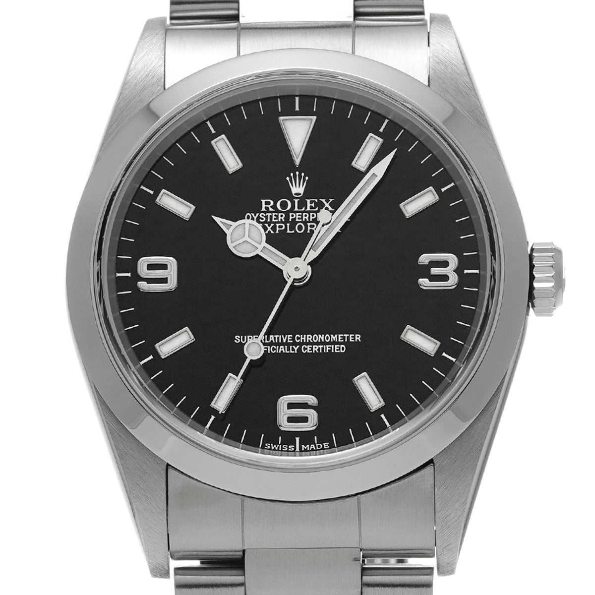 Explorer 14270 P (manufactured circa 2000) Black ROLEX Men's [Pre-Owned].