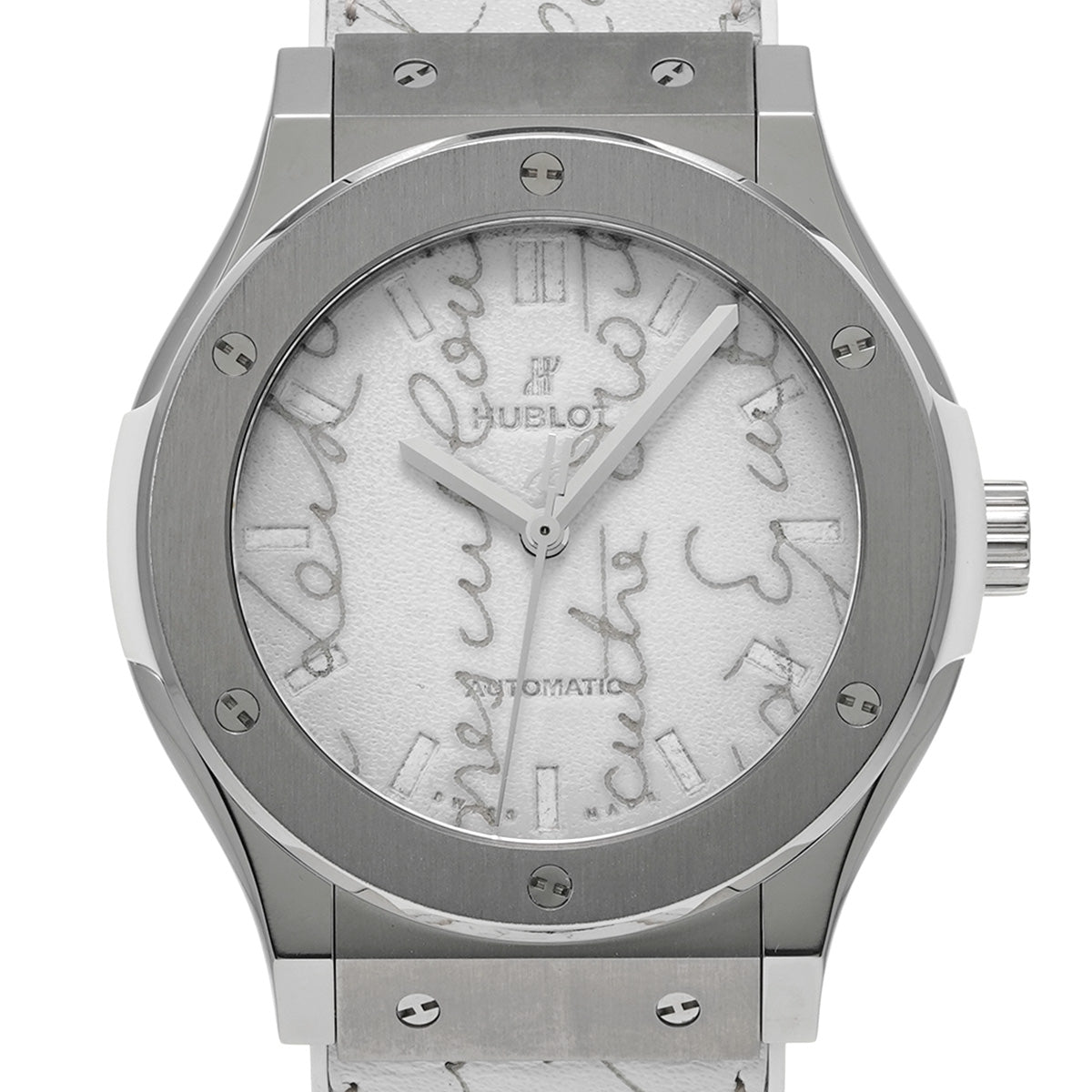 Classic Fusion Berluti Scritto Flat Bianco 511.NE.050W.VR.JBER19 White HUBLOT Men's [Pre-owned].