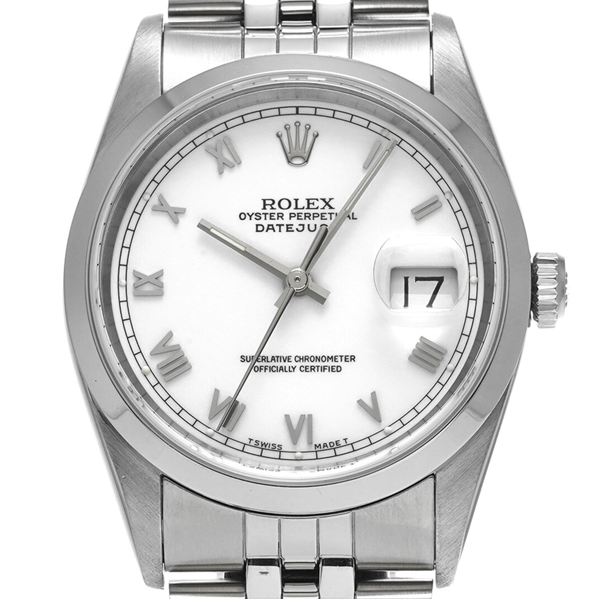 DATE JUST 16200 S (manufactured circa 1993) White ROLEX Men's [Pre-Owned].