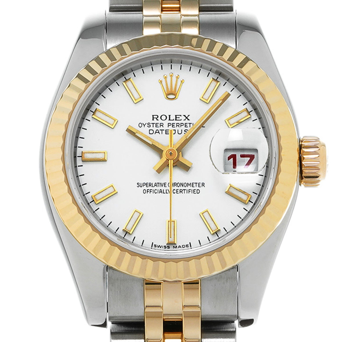 DATE JUST 179173 F (made around 2004) White ROLEX Ladies [Pre-Owned].