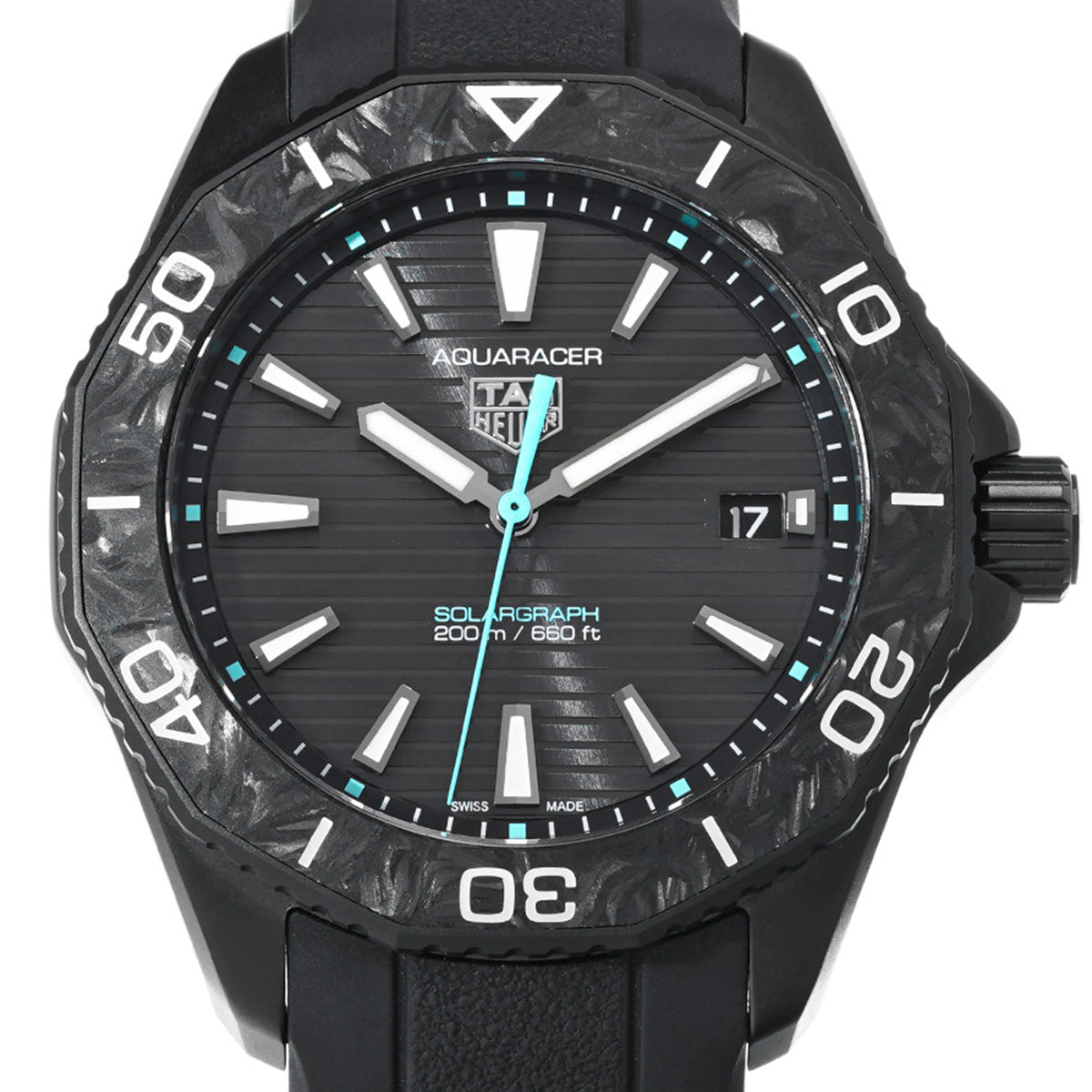 Aquaracer Professional 200 Solar Graph WBP1112.FT6199 Black TAG HEUER Men's [Pre-Owned]