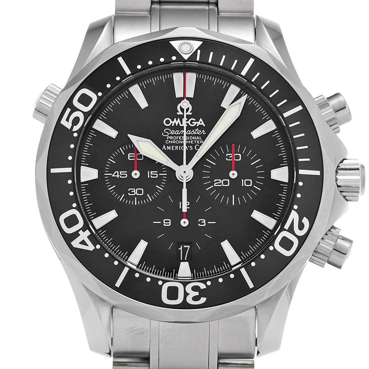 Seamaster 300 Chronograph America's Cup 2594.50 Black OMEGA Men's [Pre-Owned].