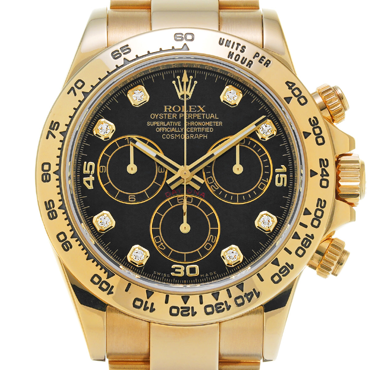 Cosmograph Daytona 116508G Random Serial Black/Diamond ROLEX Men's [Pre-Owned].