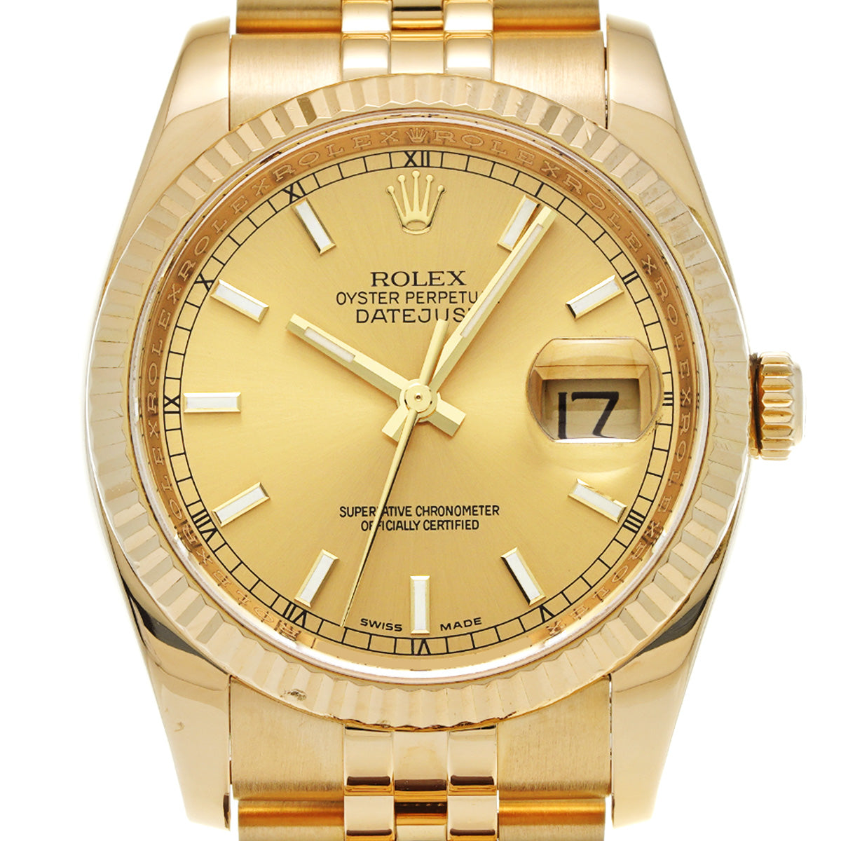 DATE JUST 116238 F (manufactured circa 2005) Champagne ROLEX Men's [Pre-Owned].