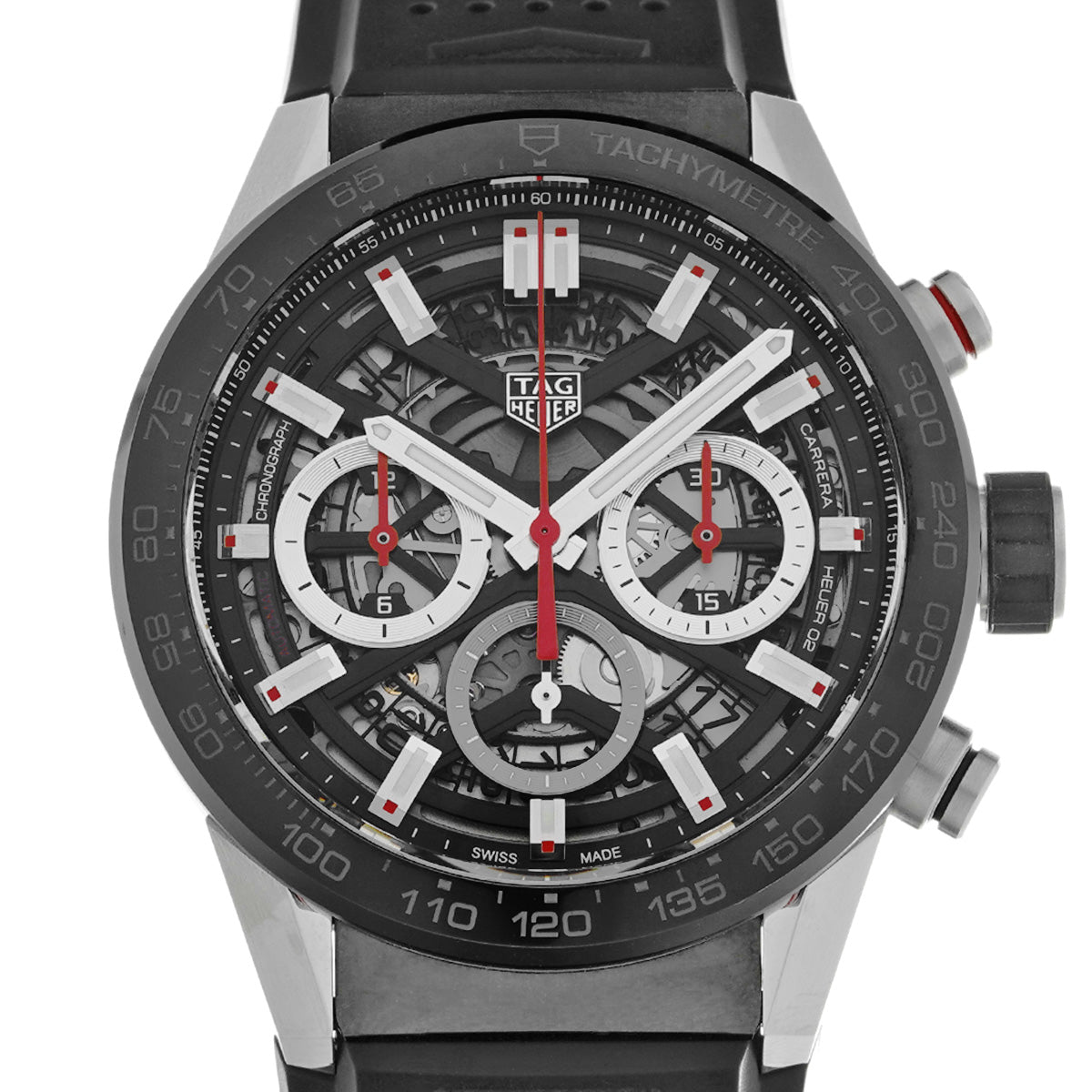 CARRERA Calibre Heuer 02 Chronograph CBG2010.FT6143 Black TAG HEUER Men's [Pre-Owned].