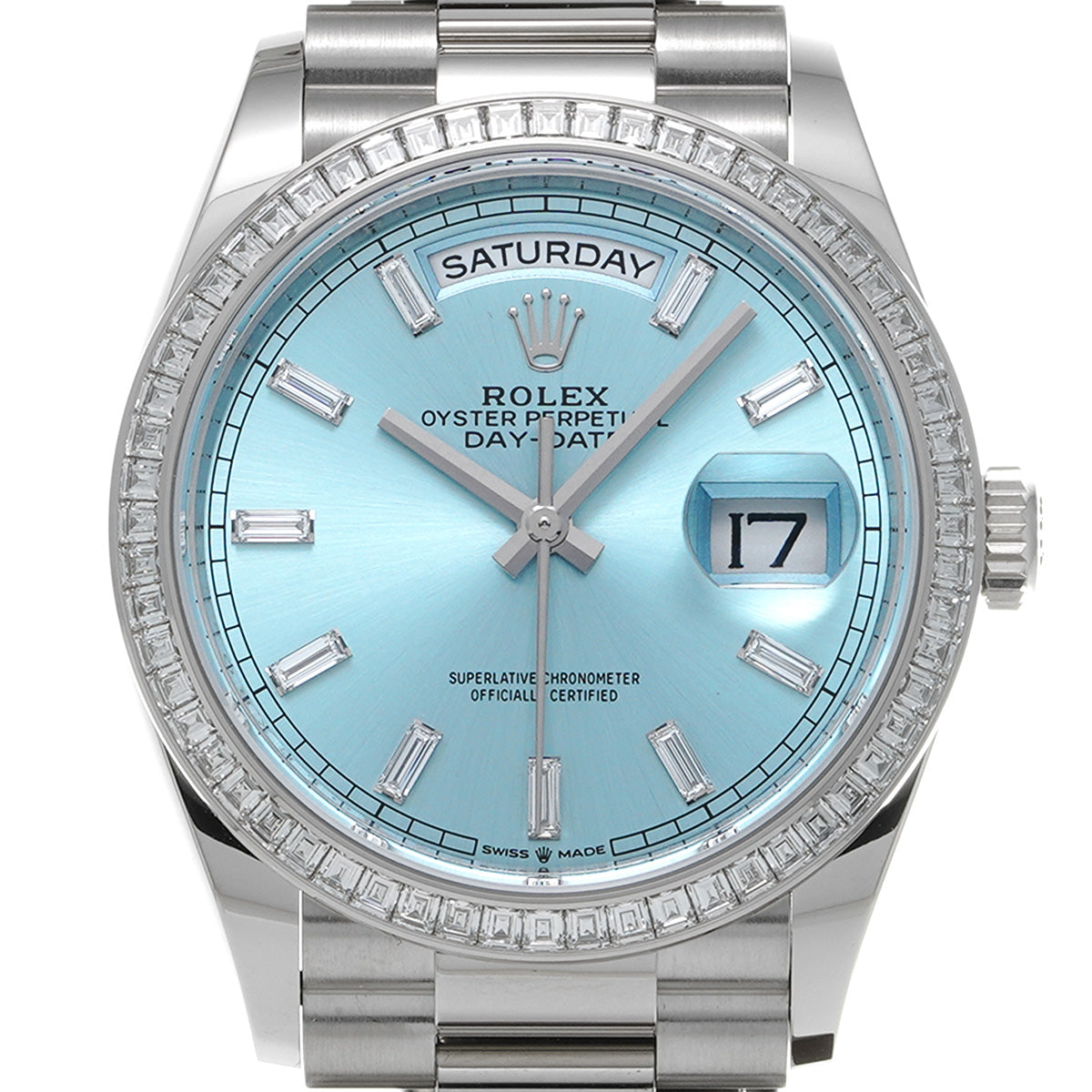 Day Date 36 128396TBR Random Serial Ice Blue/Diamond ROLEX Men's [Pre-Owned].