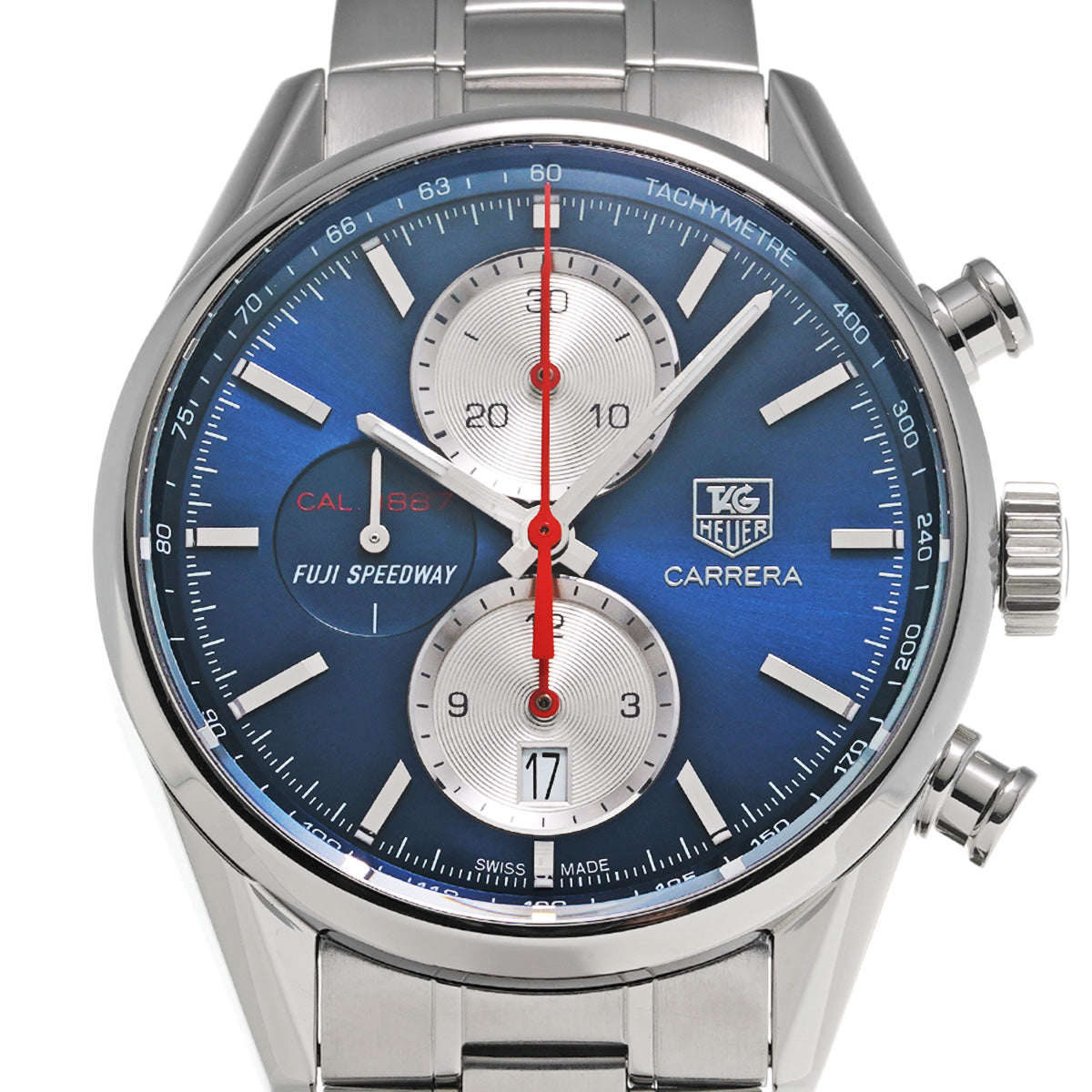 CARRERA CALIBRE 1887 CHRONOGRAPH FUJI SPEEDWAY CAR211B.BA0724 Blue/Silver TAG HEUER Mens [Pre-Owned].