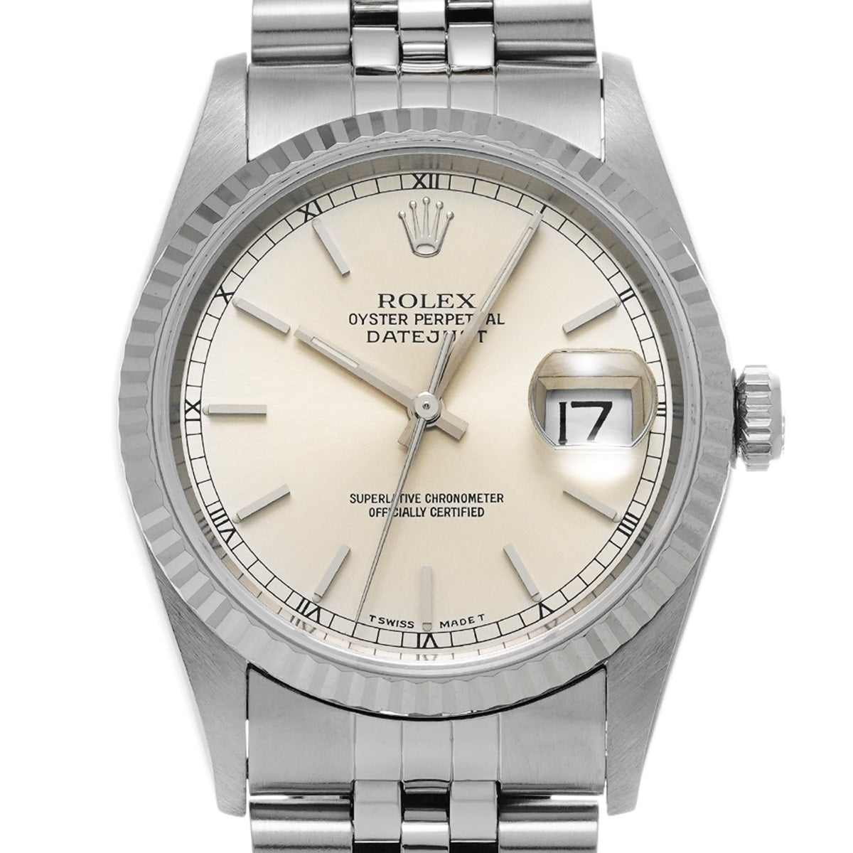 Datejust 16234 W (made around 1995) Silver ROLEX Men's [Pre-owned].