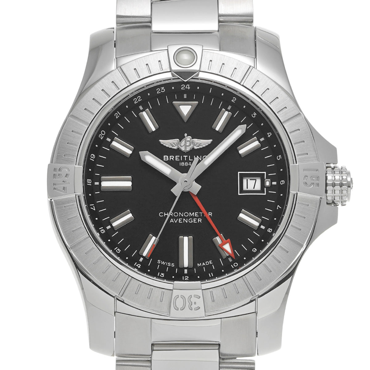 Avenger Automatic GMT 43 A32397101B1A1 Black BREITLING Men's [Pre-Owned].