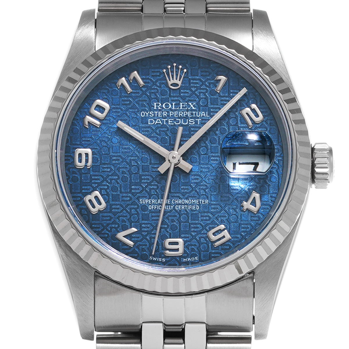 Datejust 16234 U (manufactured circa 1997) Blue Computer ROLEX Men's [Pre-Owned].