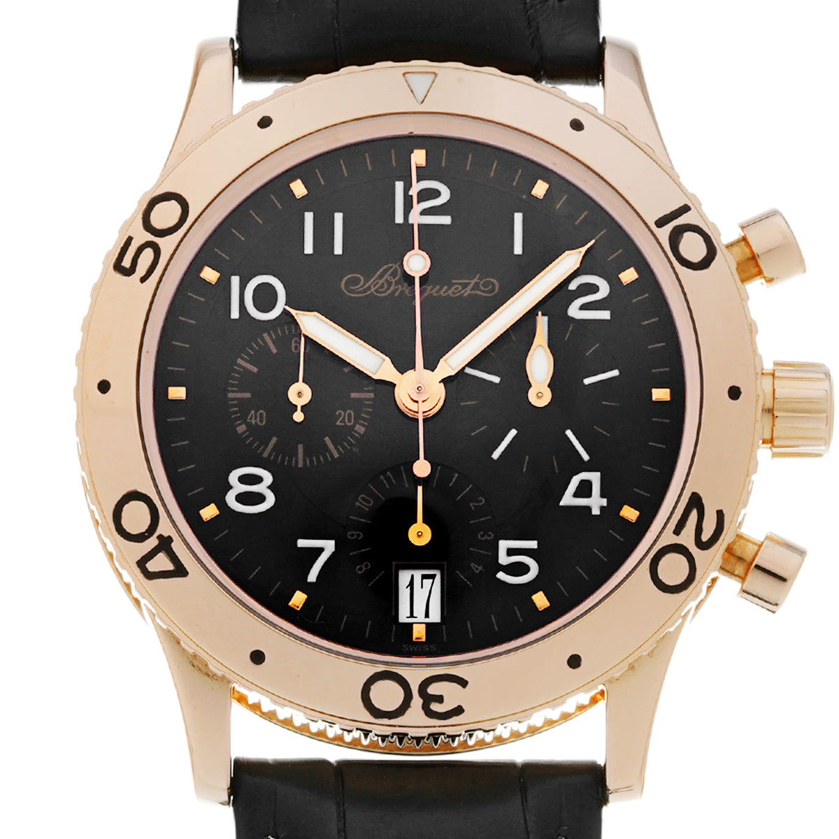 Transatlantique Type XX 3820BR/F2/9W6 Black Breguet Men's [Pre-Owned].