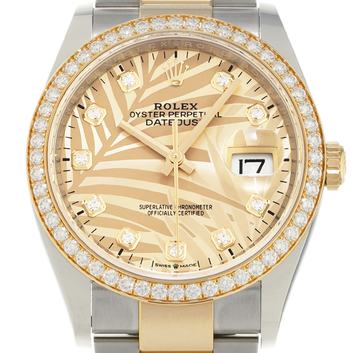 Datejust 36 126283RBR Random Serial Golden Fluted-Motif/Diamond ROLEX Men's [Pre-Owned].