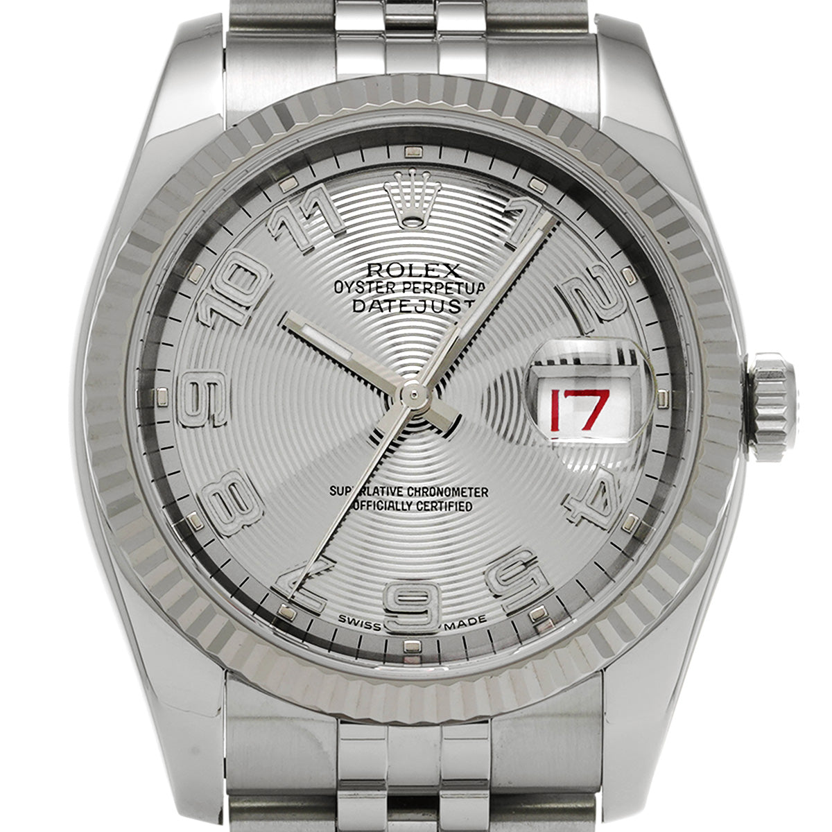 DATE JUST 116234 D (manufactured circa 2005) Gray Concentric ROLEX Men's [Pre-Owned].