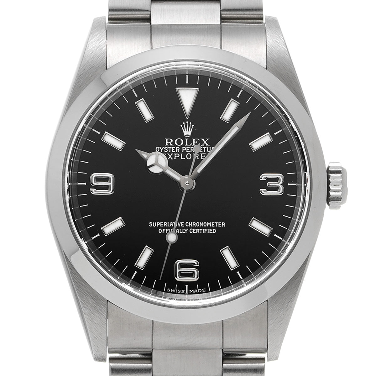 Explorer 14270 P (manufactured circa 2000) Black ROLEX Men's [Pre-Owned].