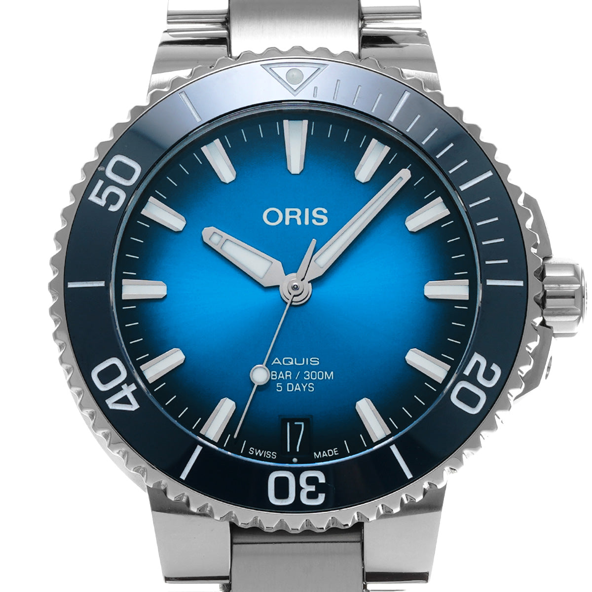 Aquis Date Caliber 400 01 400 7769 4135-07 8 22 09PEB Blue ORIS Men's [pre-owned].