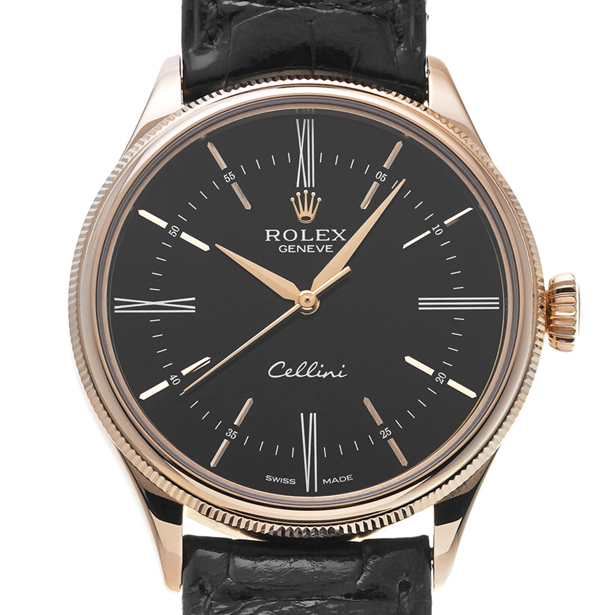 50505 Cellini Time Random Serial Black ROLEX Men's [Pre-owned].