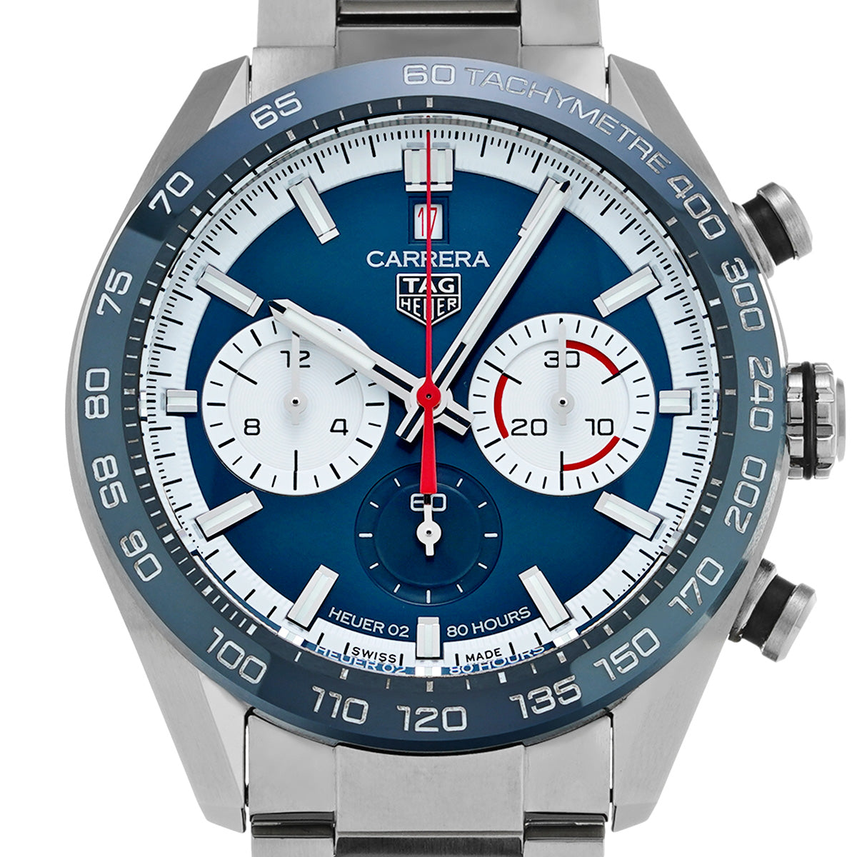 CARRERA Sport Chronograph 160th Anniversary Limited Edition Calibre 02 CBN2A1E.BA0643 Blue/White TAG HEUER Mens [Pre-Owned]