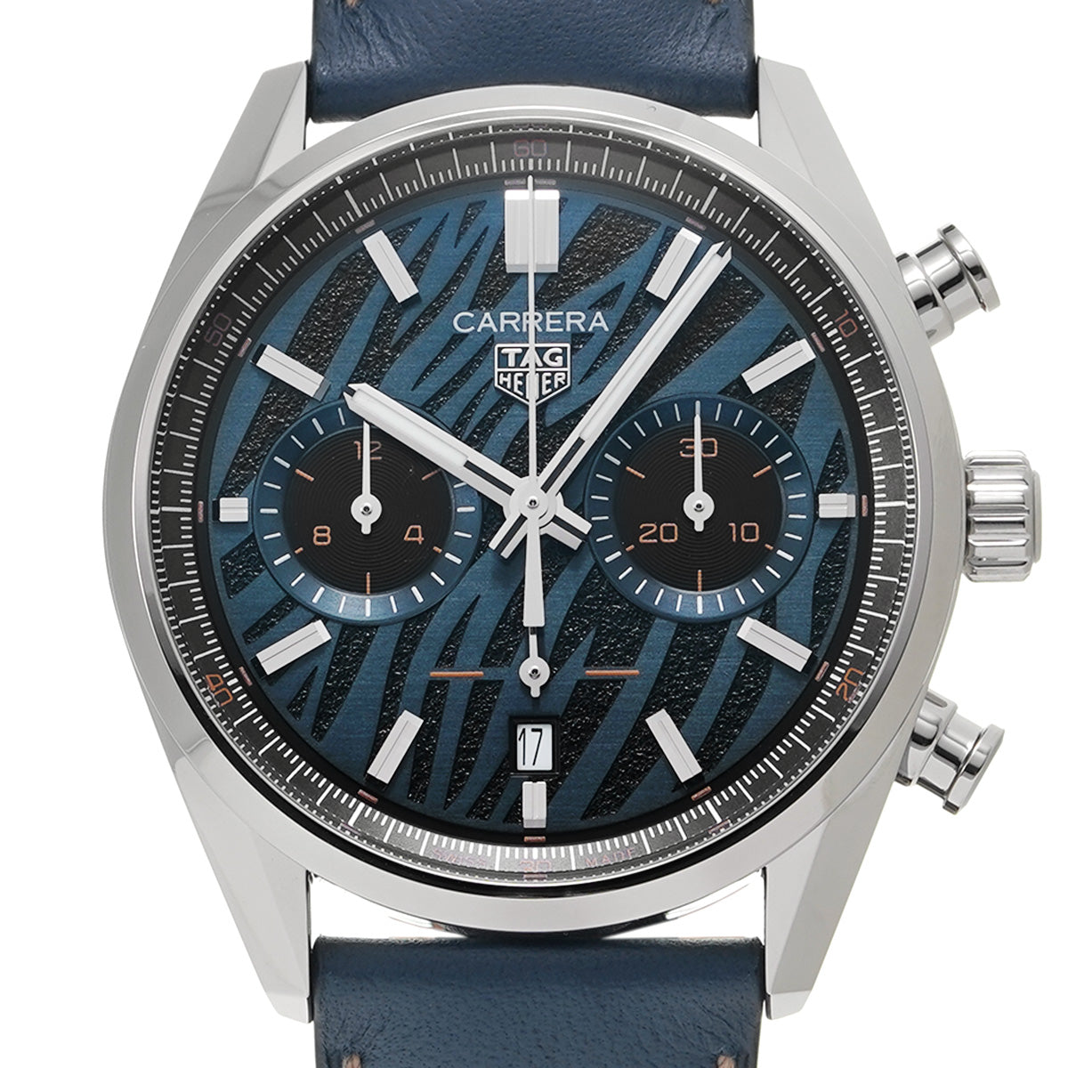 CARRERA CALIBRE HEUER 02 Chronograph Japan Limited Edition CBN201A.FC6539 Blue/Black TAG HEUER Mens [Pre-Owned].