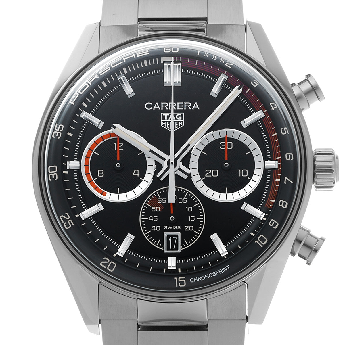 CARRERA Calibre TH20-08 Chronosprint x Porsche Rallye, Limited Edition of 911 pieces CBS2015.EB0381 Black TAG HEUER Men's [Pre-Owned].