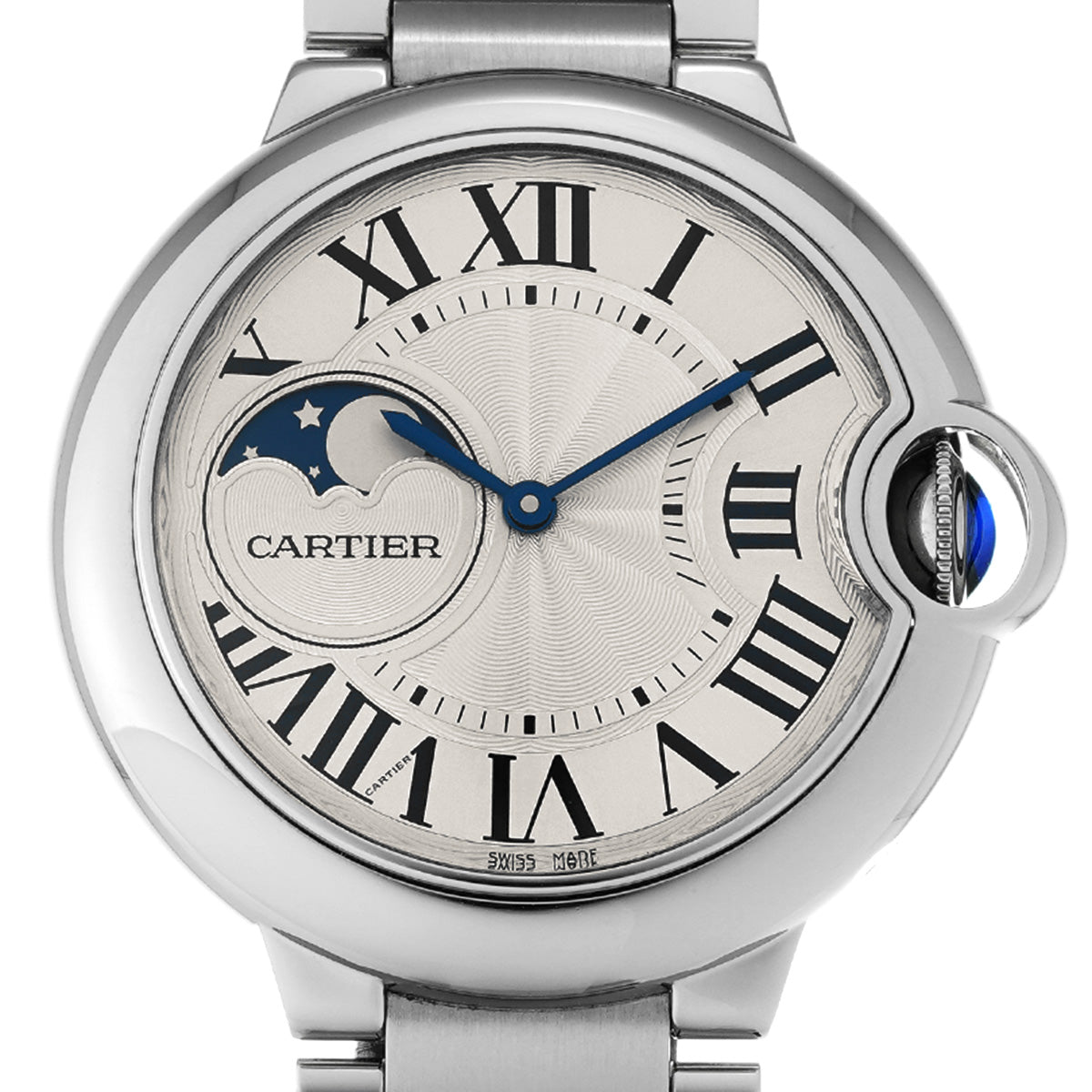 Ballon Bleu de Cartier Moonphase WSBB0021 Silver CARTIER Men's [Pre-Owned].