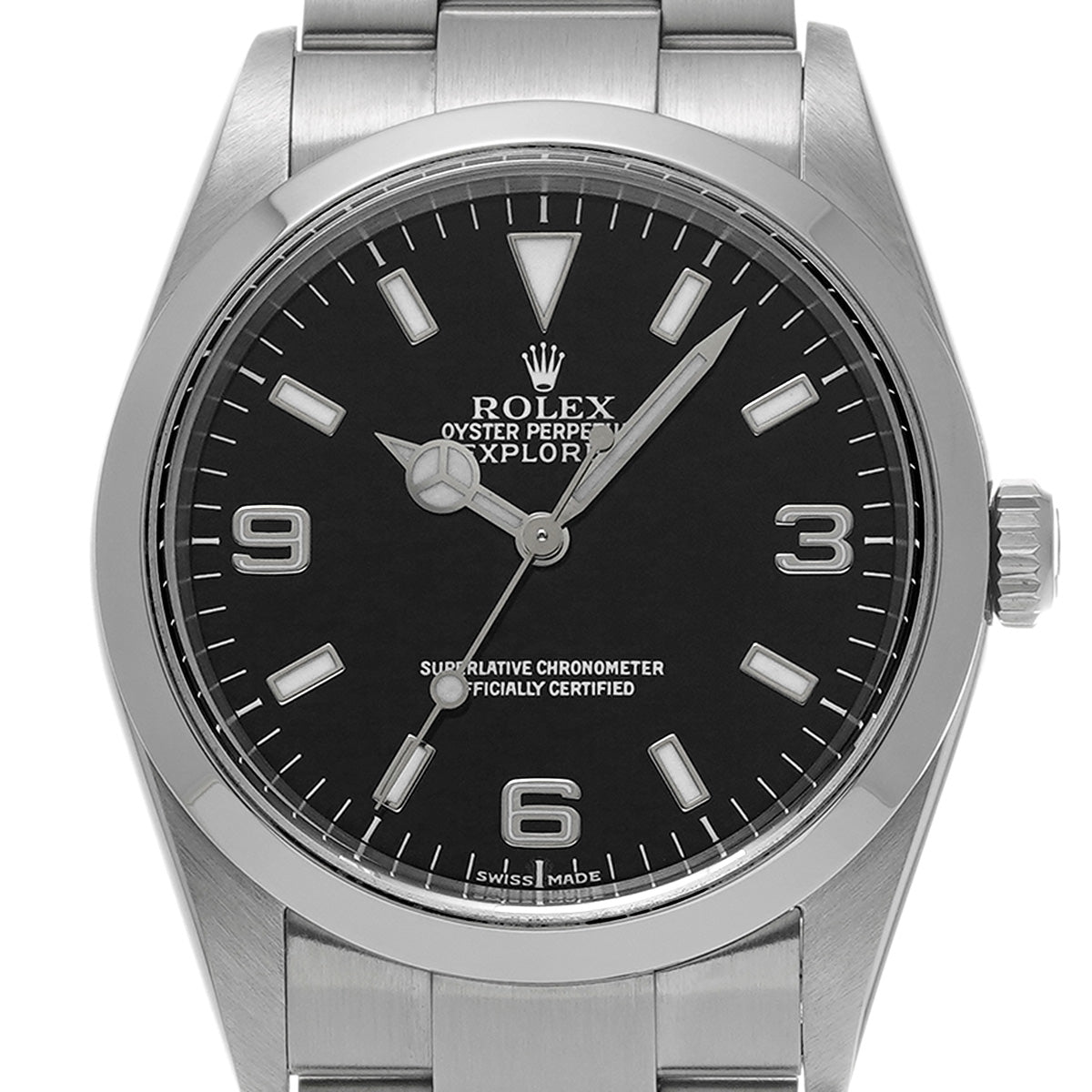 Explorer 114270 F (manufactured circa 2003) Black ROLEX Men's [Pre-Owned].