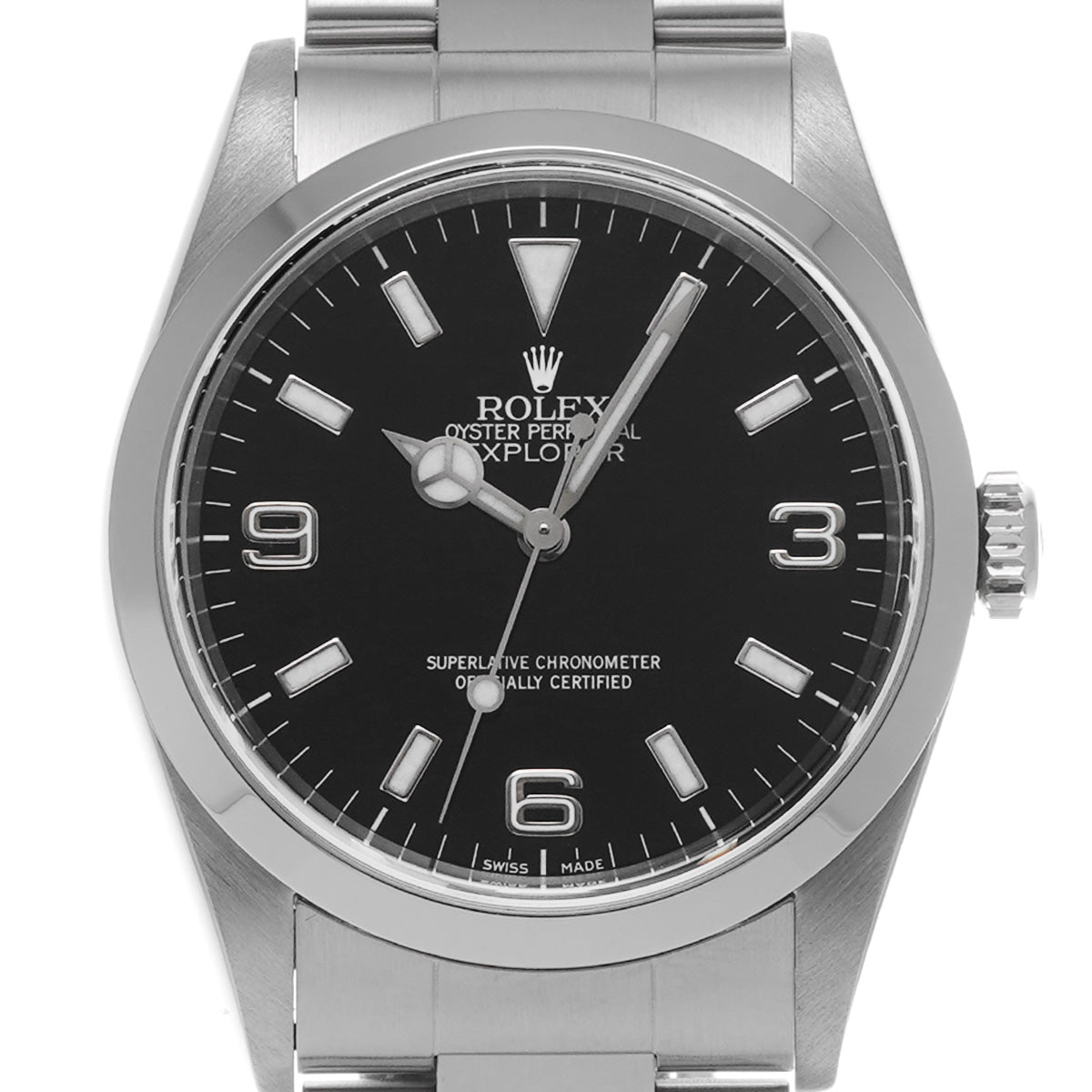 Explorer 14270 A (manufactured circa 1998) Black ROLEX Men's [Pre-Owned].