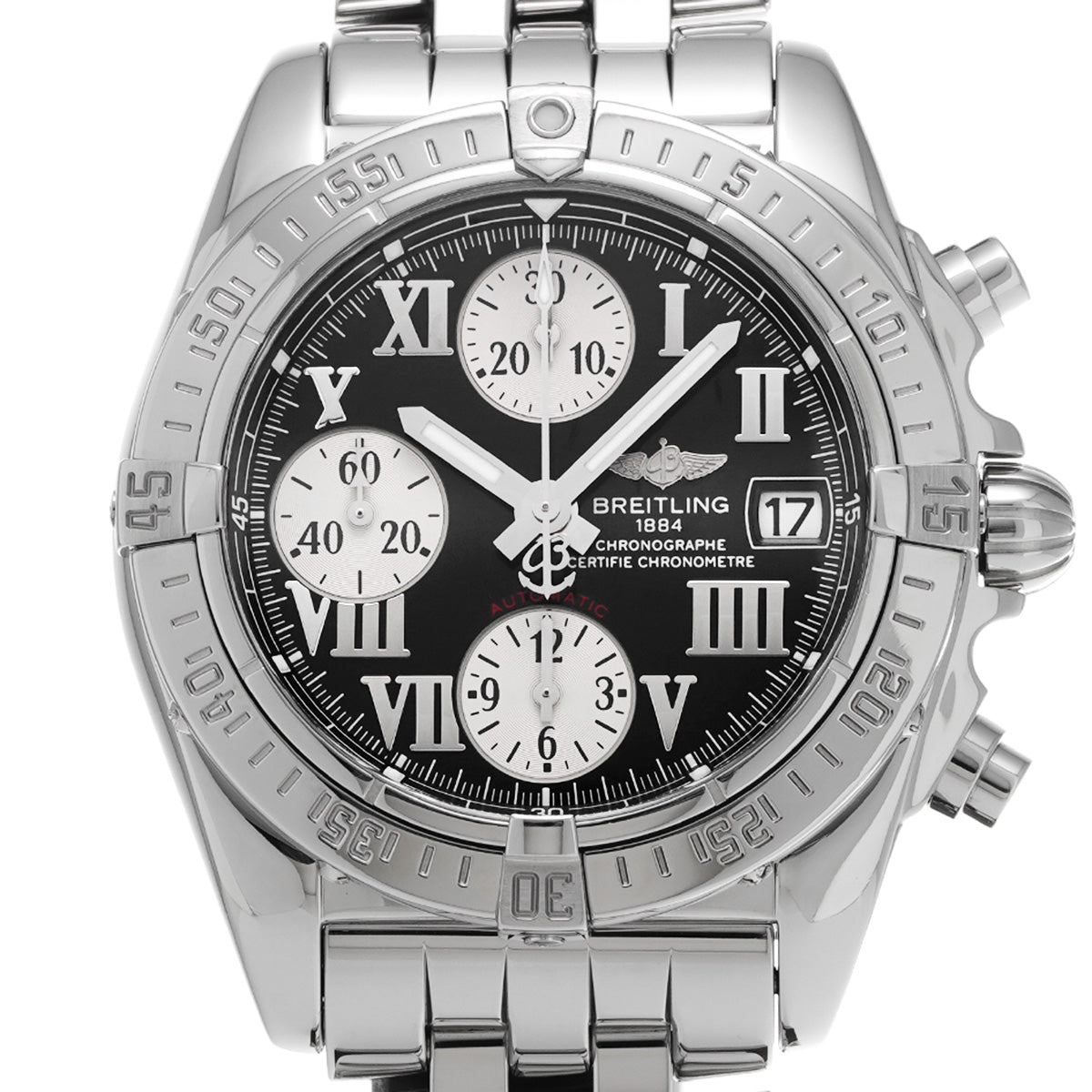 Chrono Cockpit A152B86PA Black/Silver BREITLING Men's [Pre-Owned].