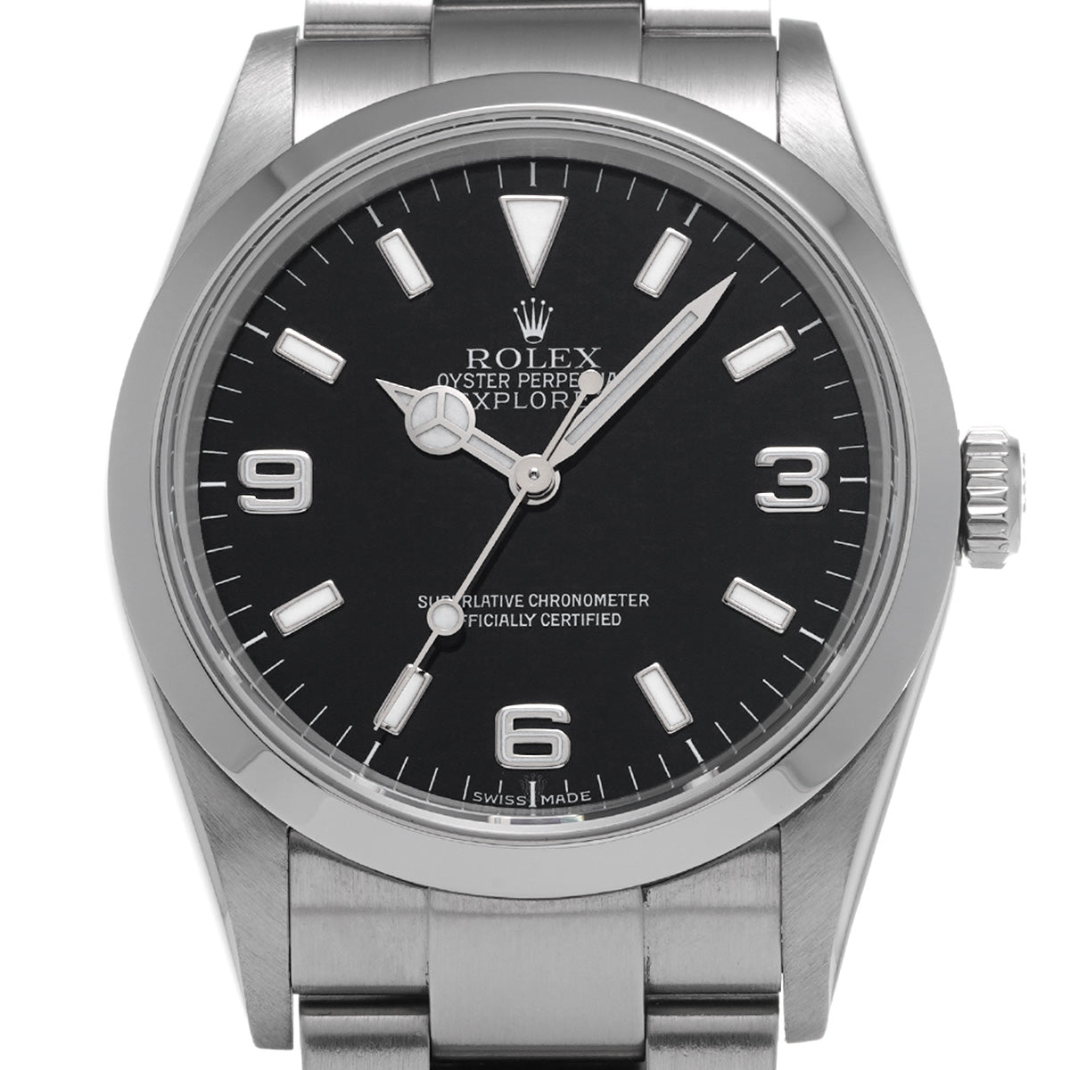 Explorer 114270 Z (manufactured circa 2006) Black ROLEX Men's [Pre-Owned].