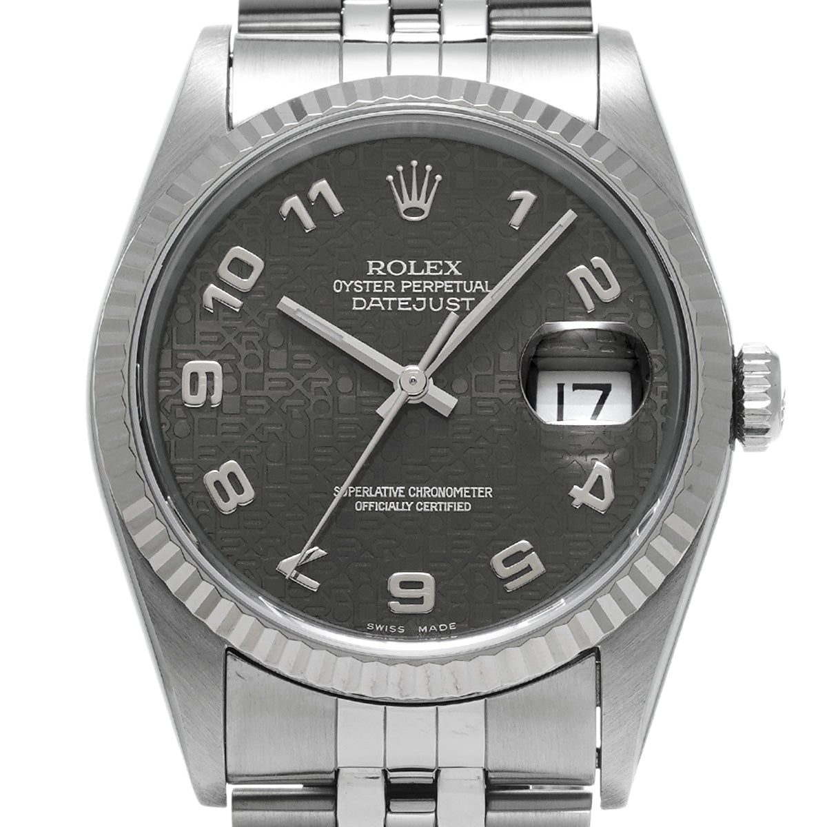 Datejust 16234 S (manufactured circa 1994) Gray Computer ROLEX Men's [Pre-Owned].