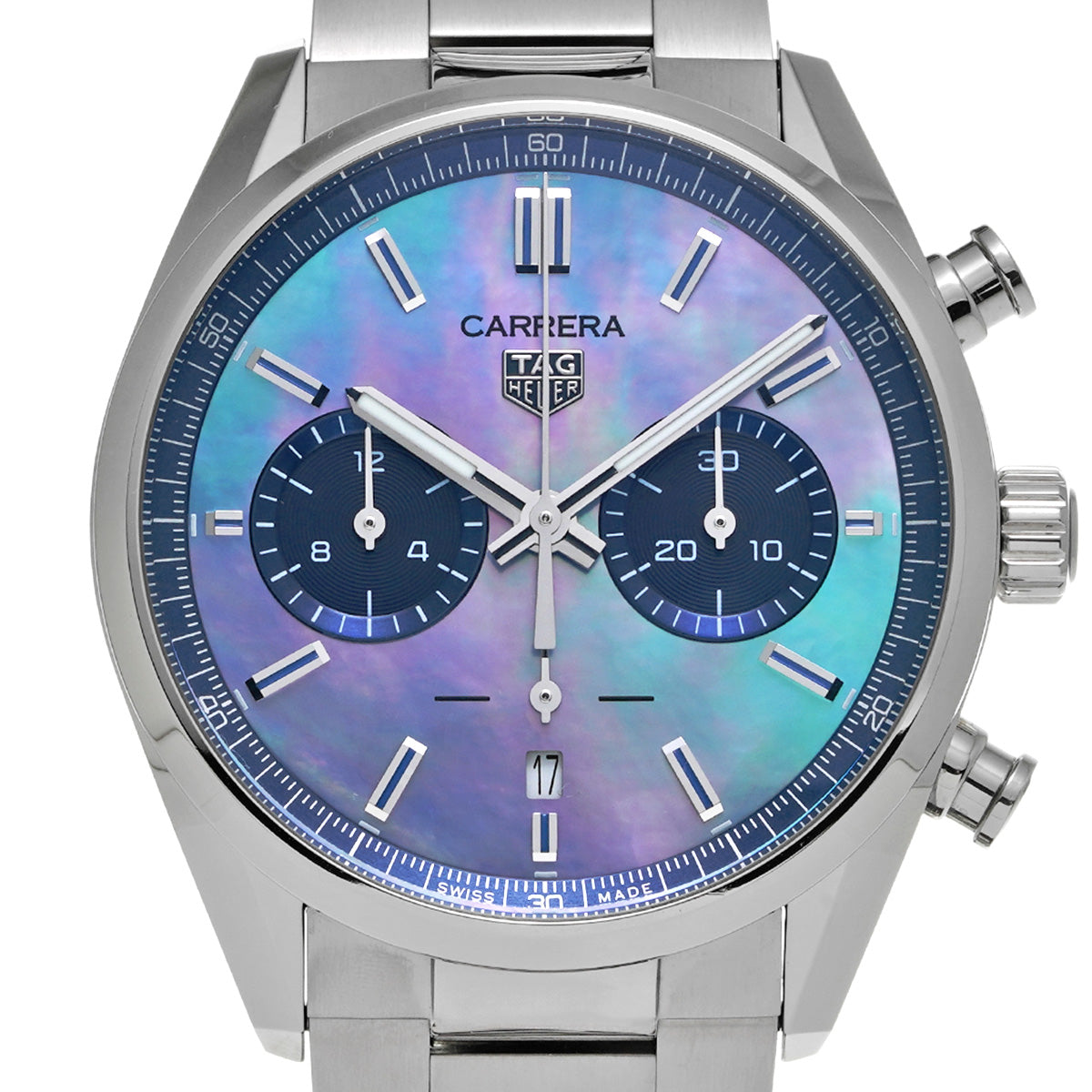 CARRERA CALIBRE HEUER 02 Chronograph Limited edition of 300 pieces in Japan CBN201E.BA0642 Blue MOP TAG HEUER Mens [Pre-Owned].