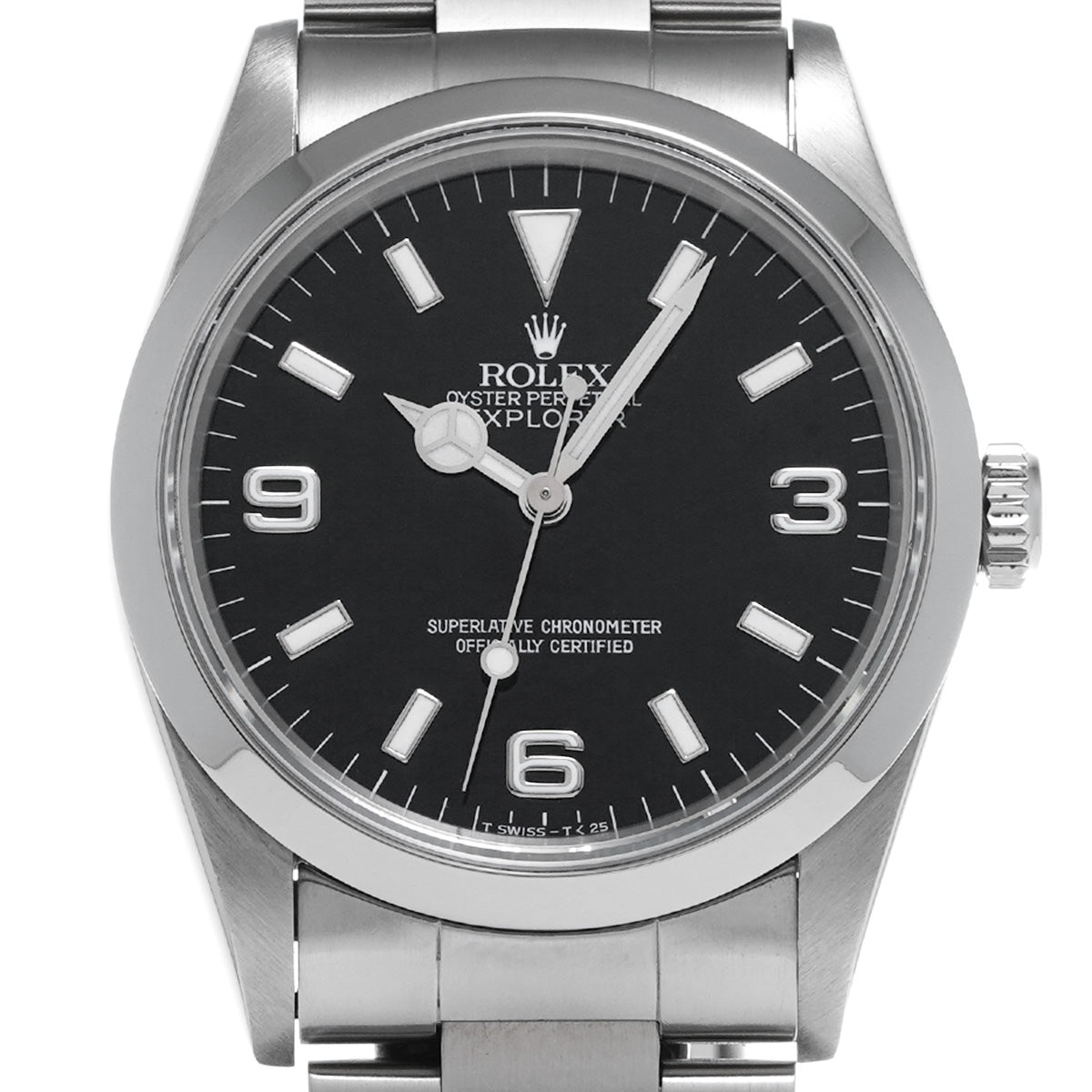 Explorer 14270 U (manufactured circa 1997) Black ROLEX Men's [Pre-Owned].