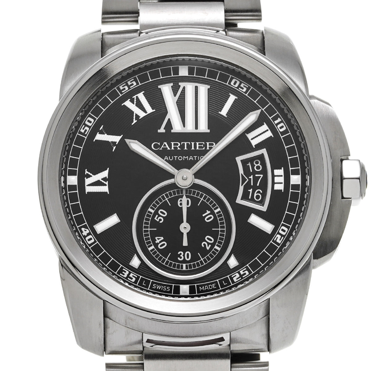 Calibre de Cartier W7100016 Black CARTIER Men's [Pre-owned].