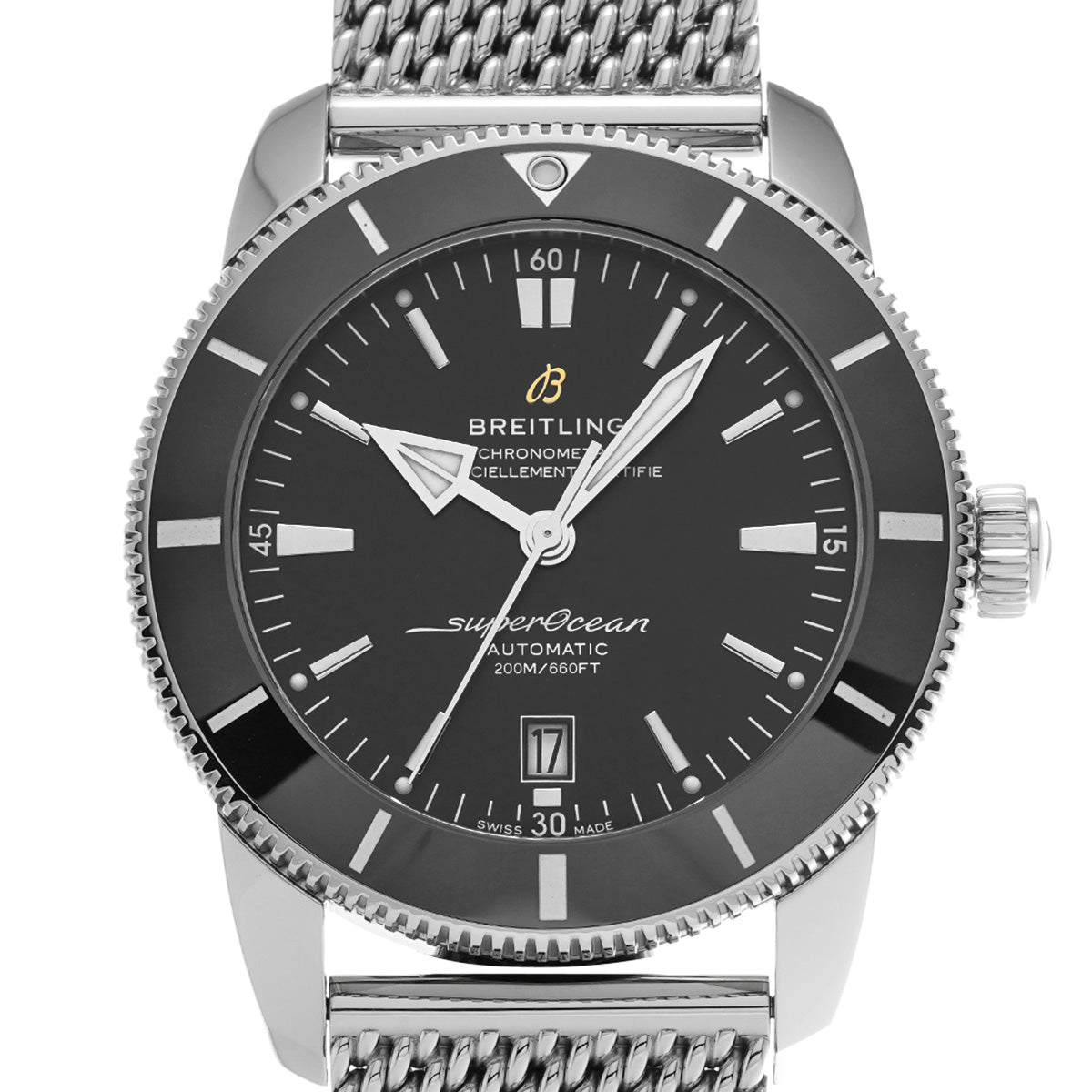 Super Ocean Heritage B20 Automatic 46 AB2020121B1A1 Black BREITLING Men's [Pre-Owned].