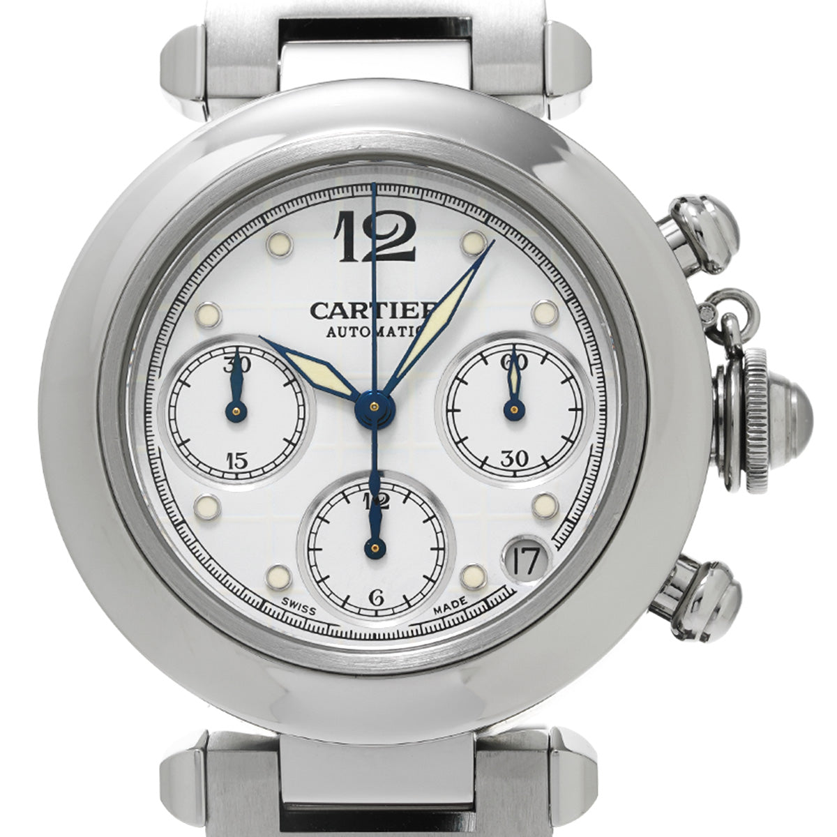 Pasha C Chronograph W31039M7 White CARTIER Unisex [Pre-Owned].