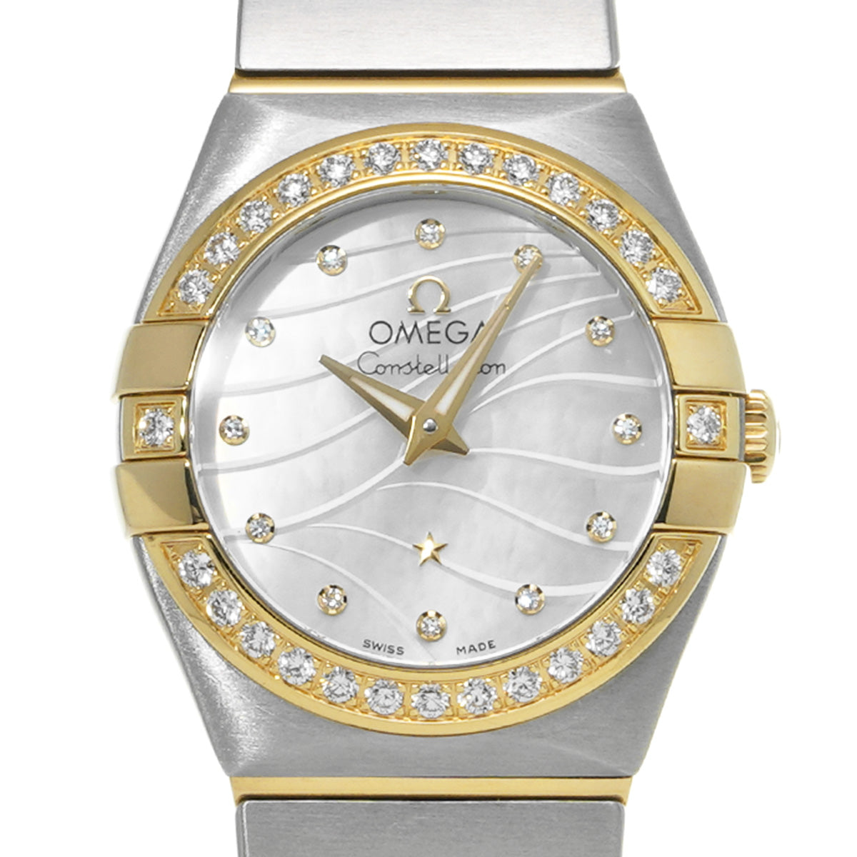 Constellation Blush Quartz 123.25.24.60.55.011 White MOP/Diamond OMEGA Ladies [Pre-Owned].