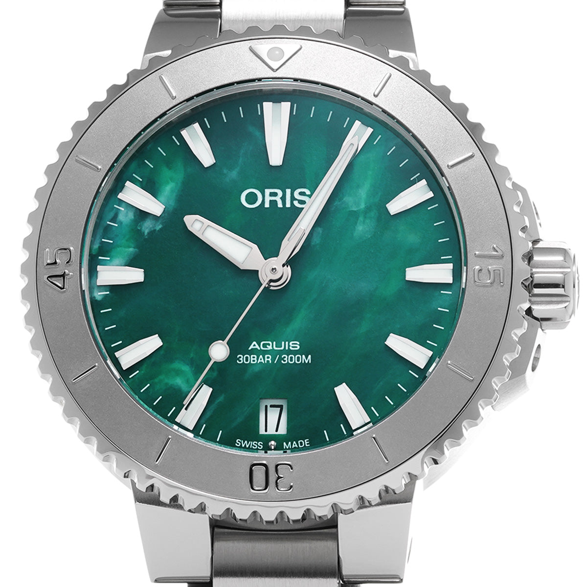 Aquis Date Breathnet 01 733 7770 4137 Green ORIS Unisex [pre-owned].