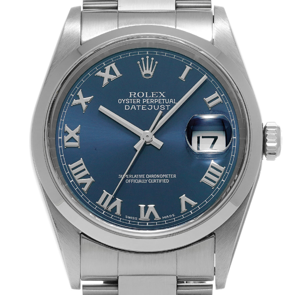 Datejust 16200 A (manufactured circa 1999) Blue ROLEX Men's [Pre-owned].